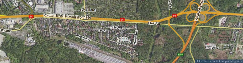 Zdjęcie satelitarne Bobrowa ul.